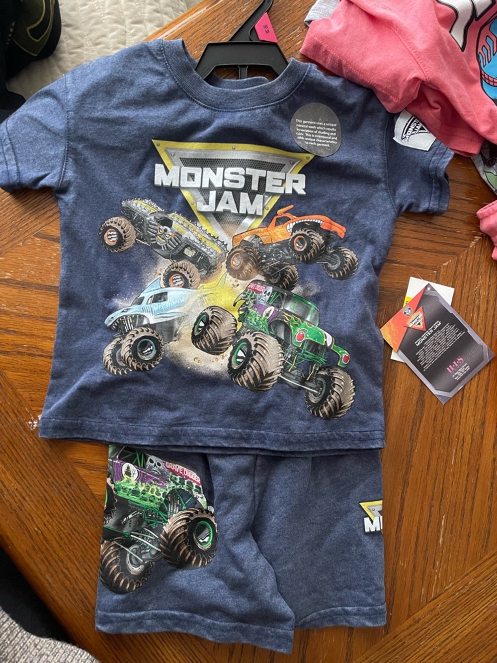 Monster Jam Navy Boys' Monster Truck Tee & Shorts Set